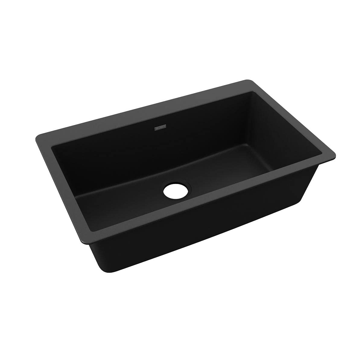 Elkay Quartz Classic ELGR13322BK0 Black Single Bowl Top Mount Sink