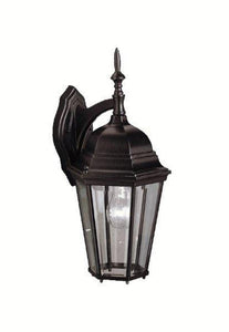 Kichler Madison 17" 1 Light Wall Light with Clear Beveled Glass in Black