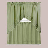 SKL Home Holden Curtain Tier Pair, 57" x 30", Sage, 2 Count