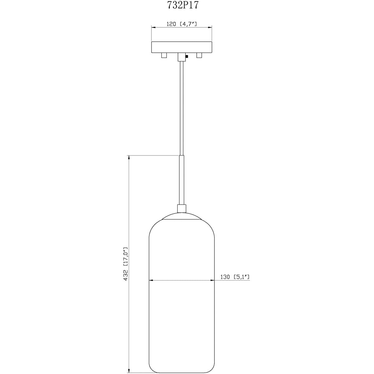 Monty - 1 Light Pendant in Mid-Century Style-17 Inches Tall and 5.25 Inches Wide -Traditional Installation