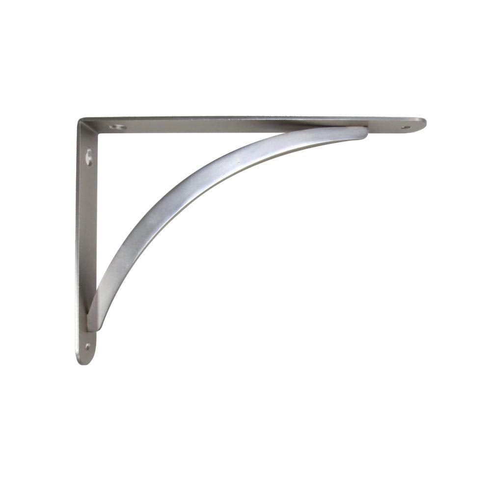 StyleWell 6.5 in. x 9 in. Satin Nickel Cove Arch Decorative Shelf Bracket