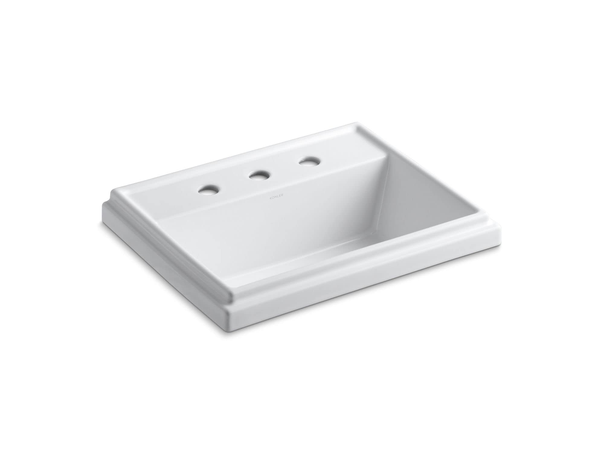 Tresham® Rectangular drop-in bathroom sink with 8" widespread faucet holes