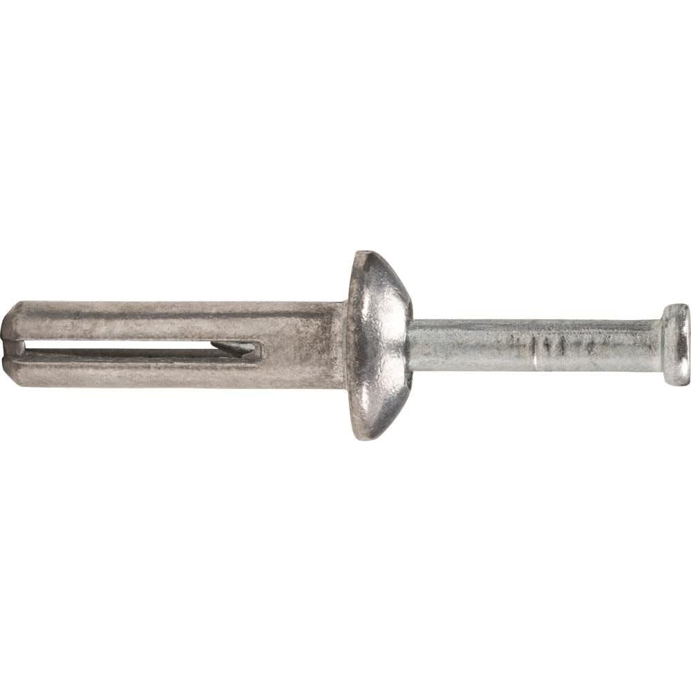 Powers Fastening Innovations 02820 1/4-Inch by 1-1/2-Inch Mushroom Head Zamac Nailing with Carbon Steel Nail , 100 Per Box