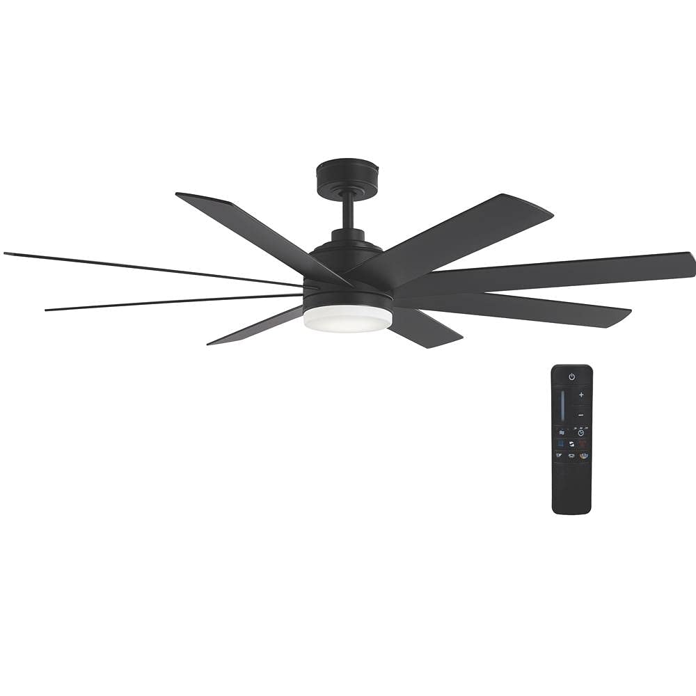 Home Decorators Collection Celene 62 in. LED Indoor/Outdoor Matte Black Ceiling Fan with Light and Remote Control with Color Changing Technology YG908A-MBK