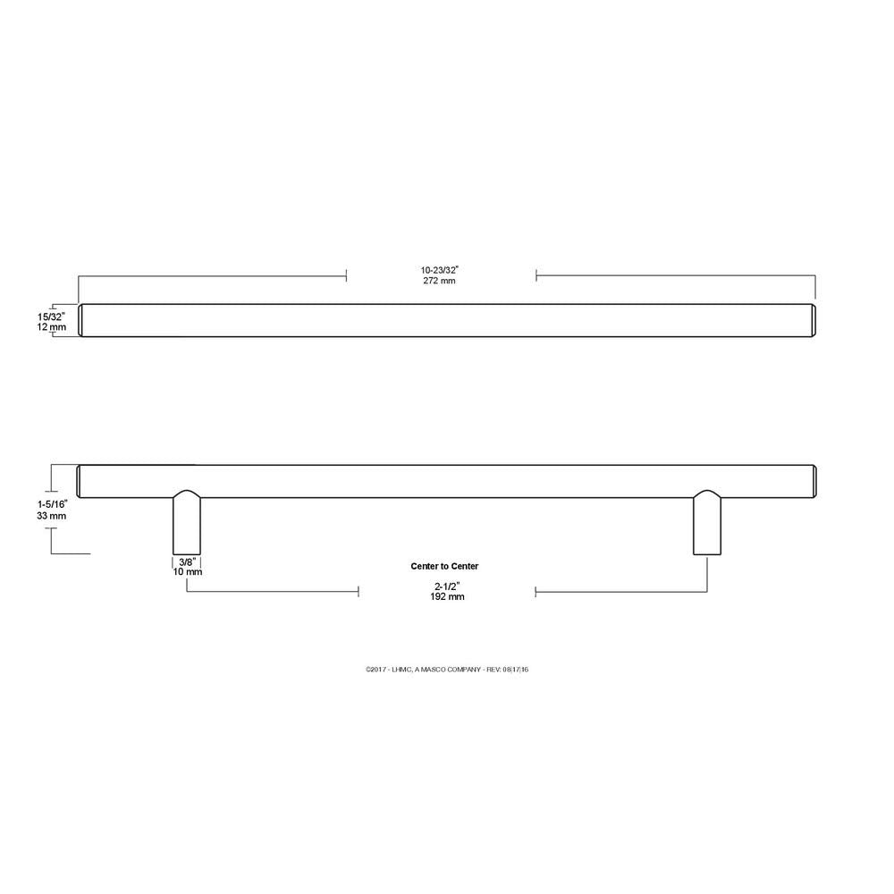 Liberty P01014-SS-C 192/272mm Cabinet Hardware Handle Steel Bar Pull