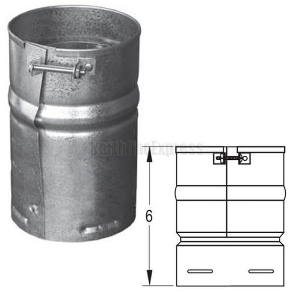 DuraVent 4BVAF 4 in. Dia. Type B Round Gas Vent Pipe Double Wall Universal Female Adapter