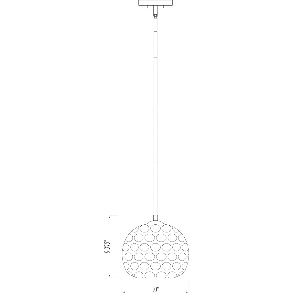 Z-Lite 490P10-OBR Chloe - 1 Light Pendant in Urban Style - 10 Inches Wide by 10 Inches High, Finish Color: Olde Brass