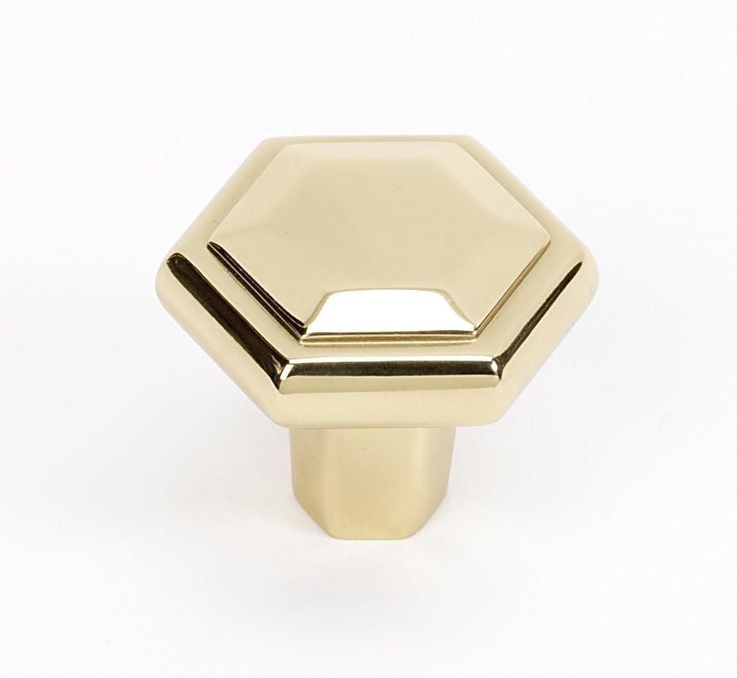 Alno Nicole, 1 1/8" Knob, UNLACQUERED Brass