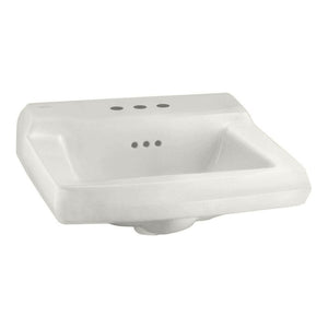 American Standard 0124.024.020 Comrade Wall Sink with Wall Hanger, White