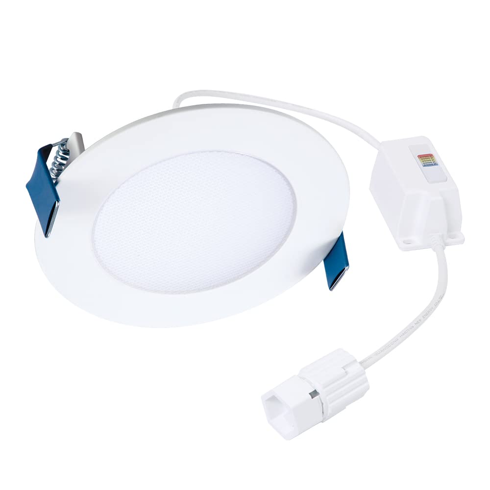 HALO HLBQL4069FSE010 LED Canless Downlights, Remote Power Supply, Selectable 2700K, 3000K, 3500K, 4000K, 5000K CCT HLB QuickLink Low Voltage 0-10V 4 inch White