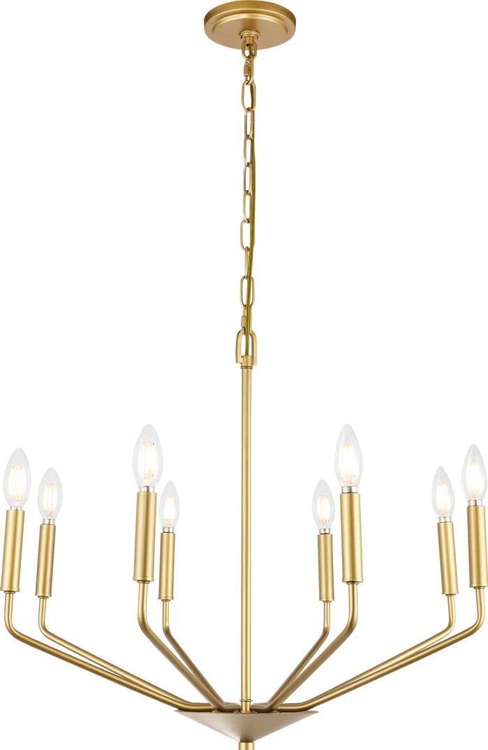 ENZO Pendant 8-Light Brass Hammered Metal Wire Bronze Candelabra E12 European