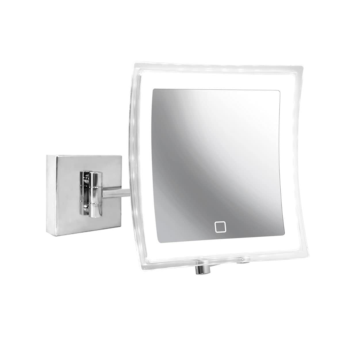 WS Bath Collections Beauty 400T Beauty 8-5/16" W x 8-11/16" H Modern Rectangular Framed Bathroom Wall Mirror - Matte Black