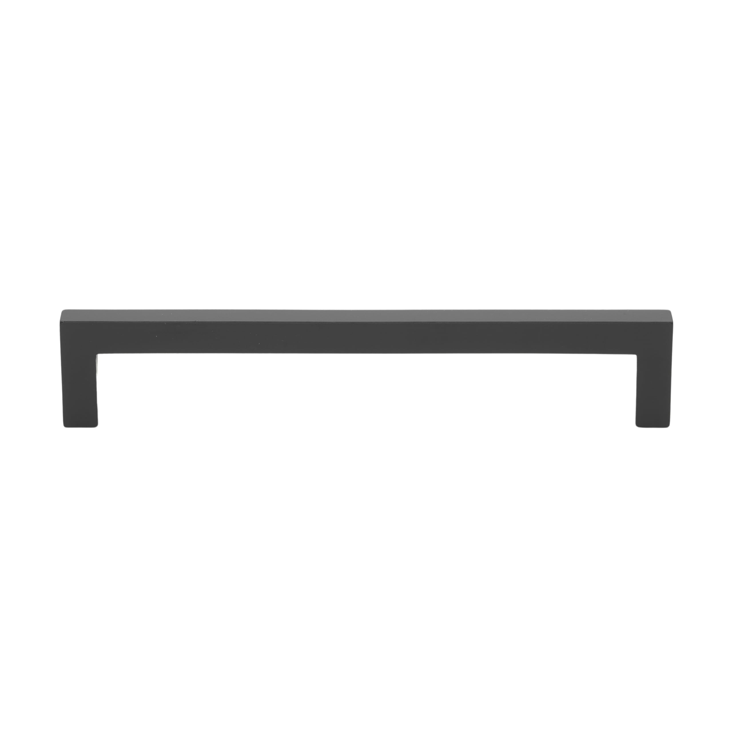 GlideRite Hardware 6.25 Inch 160mm Center to Center Solid Square Cabinet Bar Pull Handle, Matte Black, 21683-160