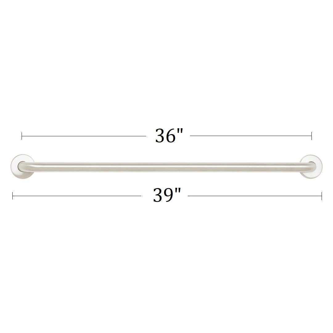 36 inch Seachrome Stainless Steel Bathroom Shower Grab Bar, 1 ¼" Diameter, ADA Compliant, Satin Finish