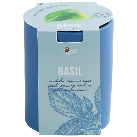 Buzzy Ceramic Cylinder Grow Pot - Basil - 1.0 ea