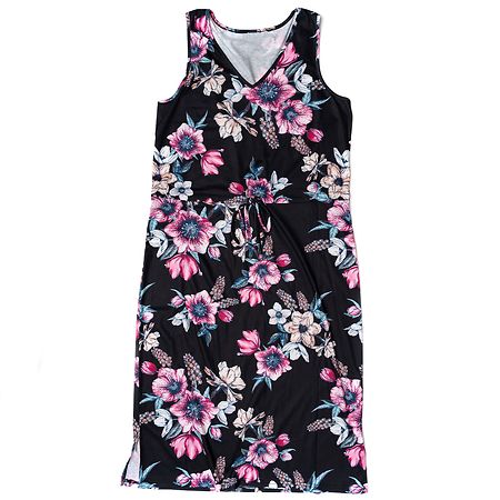 West Loop Women's Floral Printed Drawstring Dress - Large 1.0 ea