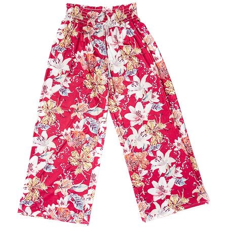 West Loop Women's Pink Floral Palazzo Pants Medium - 1.0 ea