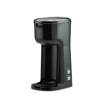 Mainstays Single Serve Coffee Maker  Dual Brew  1 cup Capsule or Ground Coffee  Black  MODEL 202140