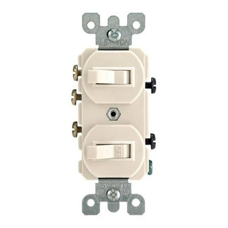 Leviton 05241-0TS 3-Way Combination Switch Light Almond