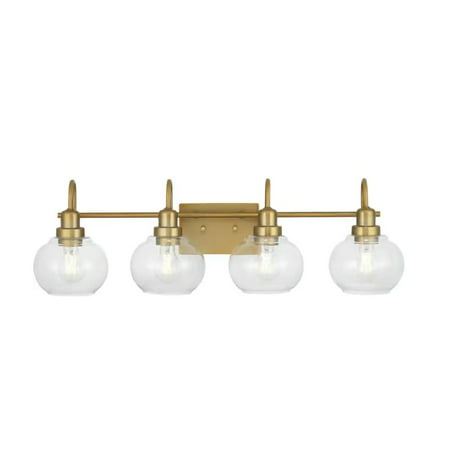 Home Decorators Halyn 31.375  Vintage Brass Bathroom Vanity Light