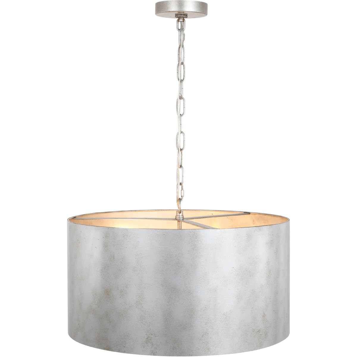 Living District Miro 3-Light Mid-Century Metal Pendant in Vintage Silver - Like New