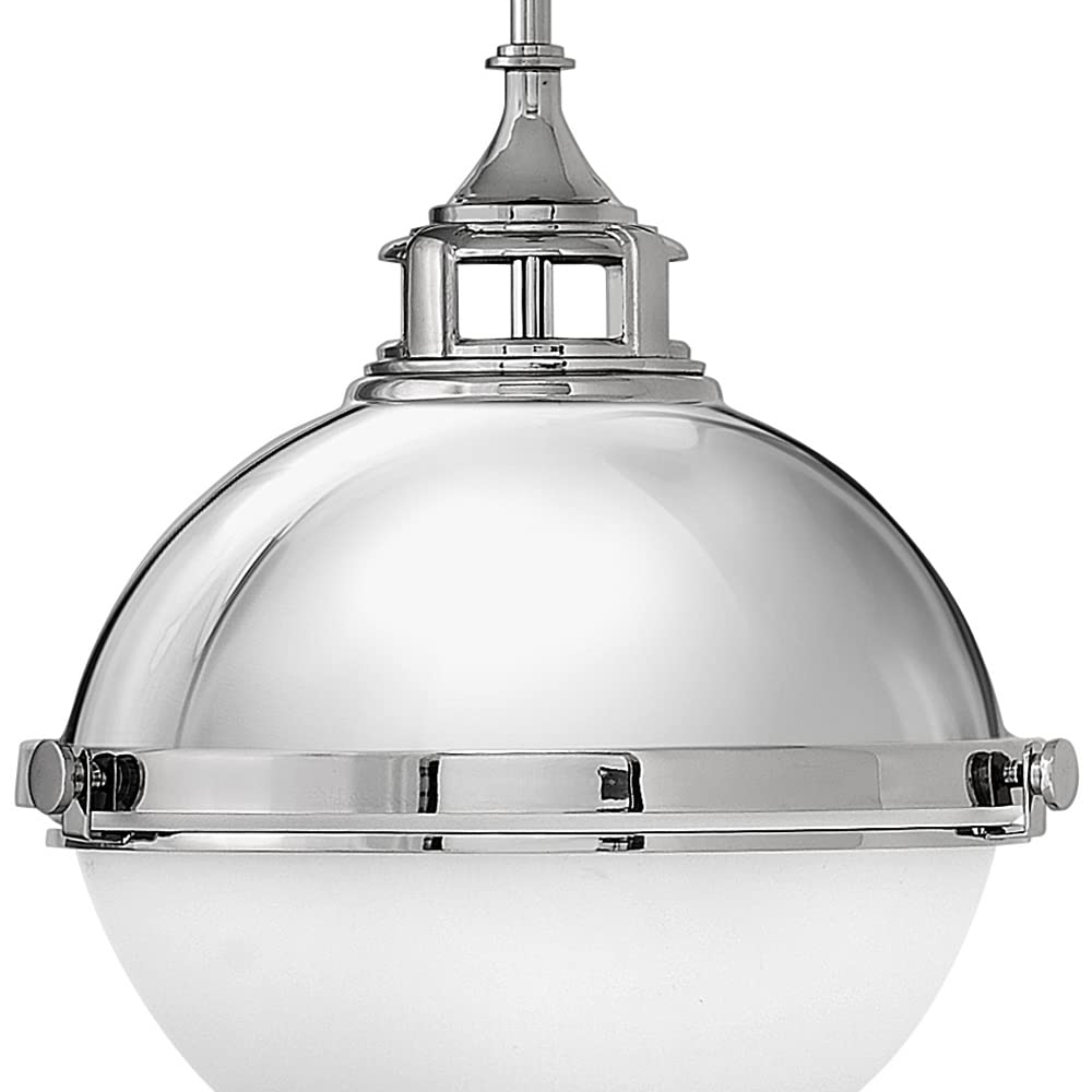 Hinkley Fletcher Collection Two Light Stem Hung Pendant, Polished Nickel