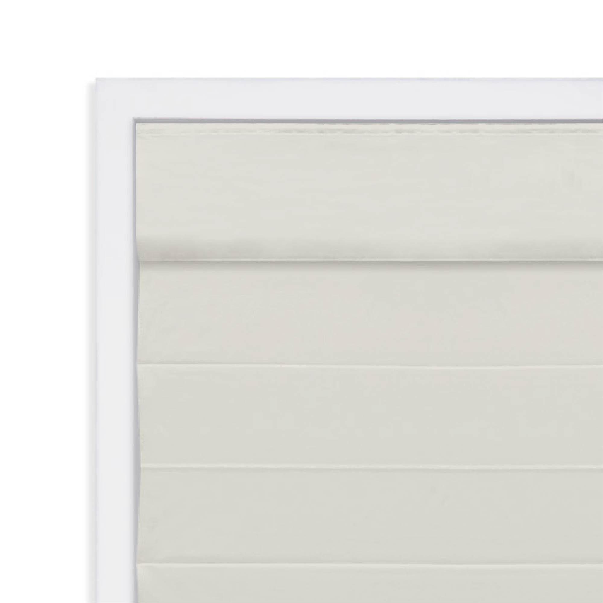 DEZ Furnishings 3QIV630720 Insulating Cordless Roman Shades, 63W x 72L Inches, Ivory