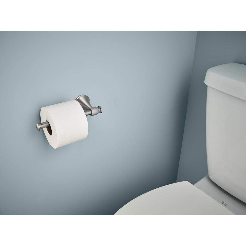 Delta Accolade Expandable Toilet Paper Holder in SpotShield Brushed Nickel