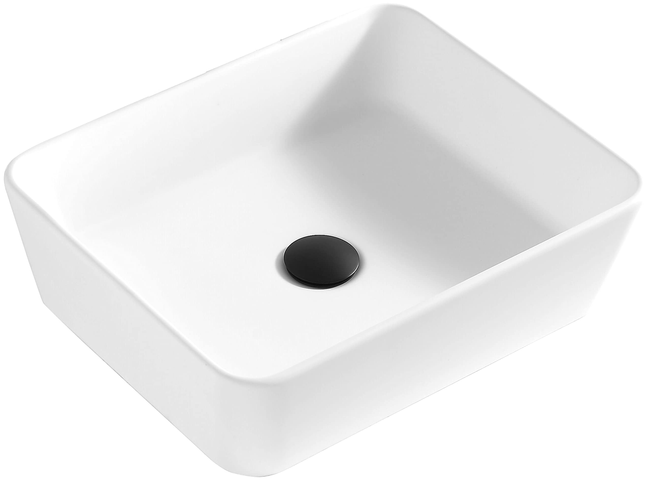 Karran Quattro QM172 Vibrant Matte White18 in. Rectangular Bathroom Vessel Sink