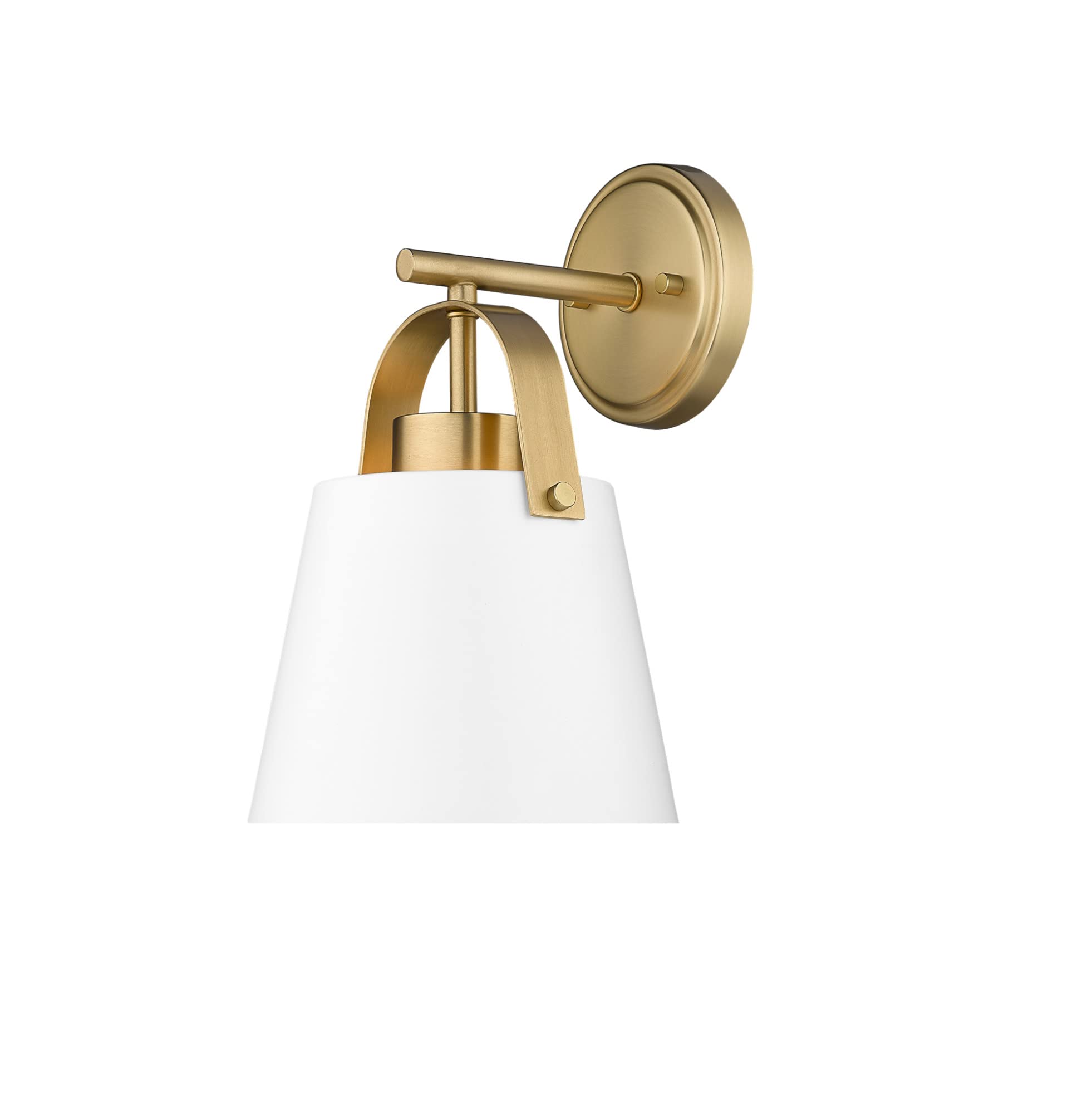 Z-Lite 726-1S-MB+HBR Z-Studio - 1 Light Wall Sconce In Modern Style-12.75 Inches Tall and 8 Inches Wide, Finish Color: Matte Black/Heritage Brass