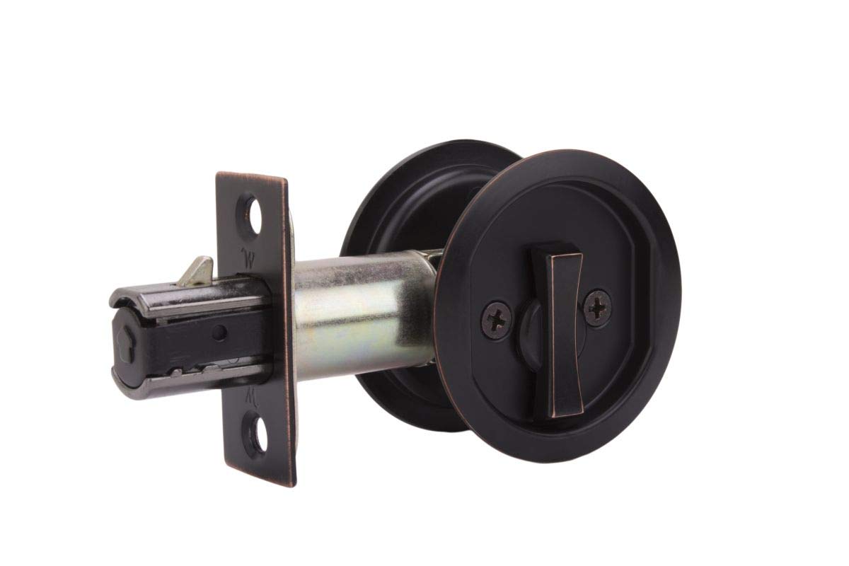 Weslock 00677X1X1 Round Privacy Pocket Door Lock Oil Rubbed Bronze Finish