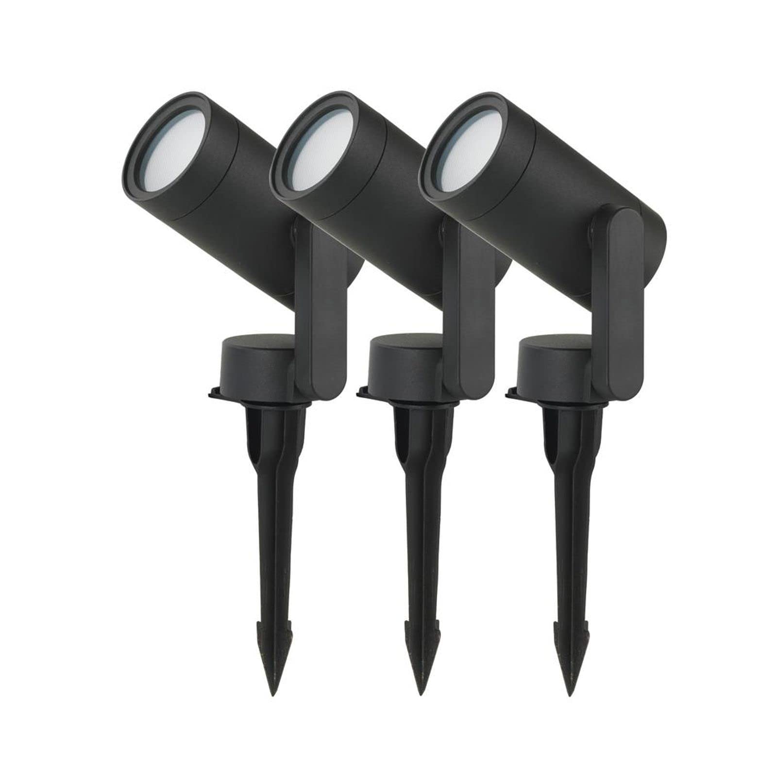 Low Voltage Black LED Spotlight with Smart App Control (3-Pack)