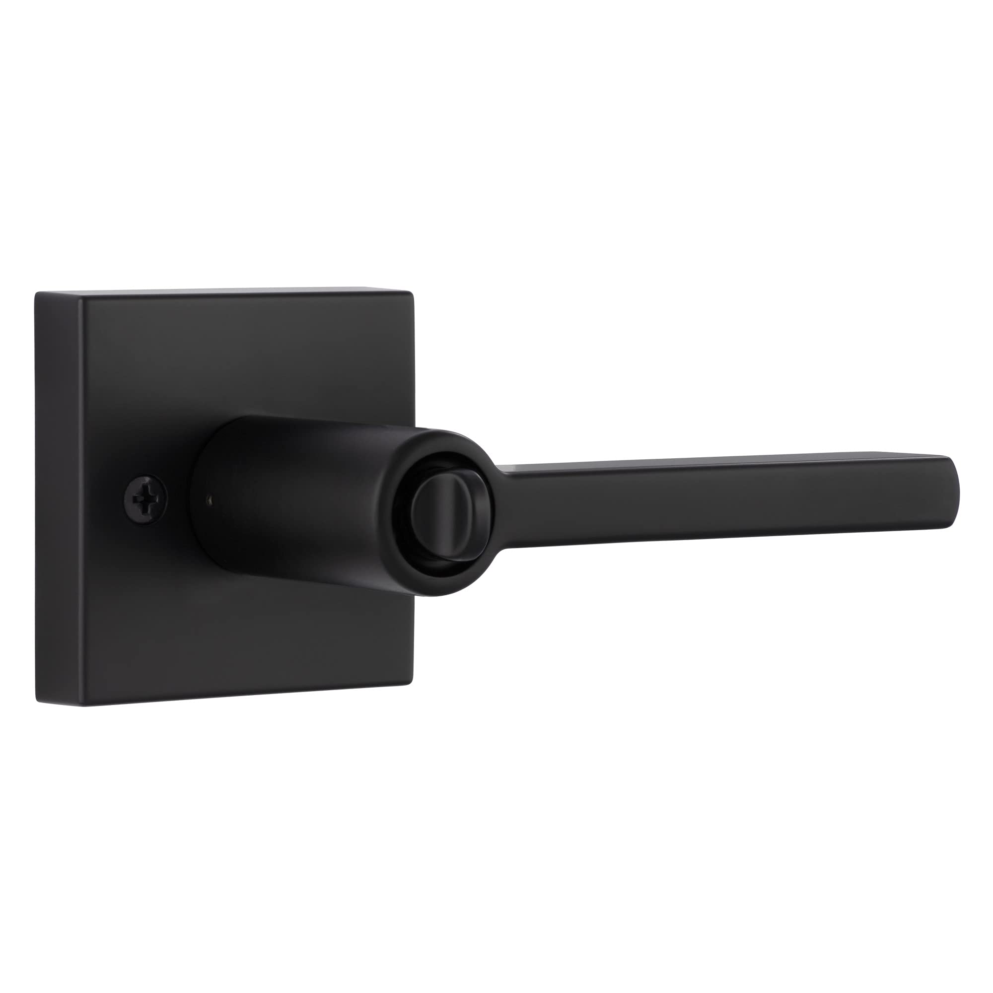 Miseno MLK2022BK MLK2022 Lorton Flat Bar Single Cylinder Keyed Entry Door Lever Set with Deadbolt