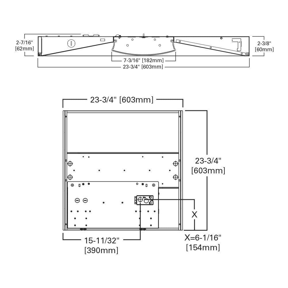 Metalux LRL22324U x 2 ft. White Integrated Architectural 3200 Lumens, 4000K, Dimmable LED Troffer