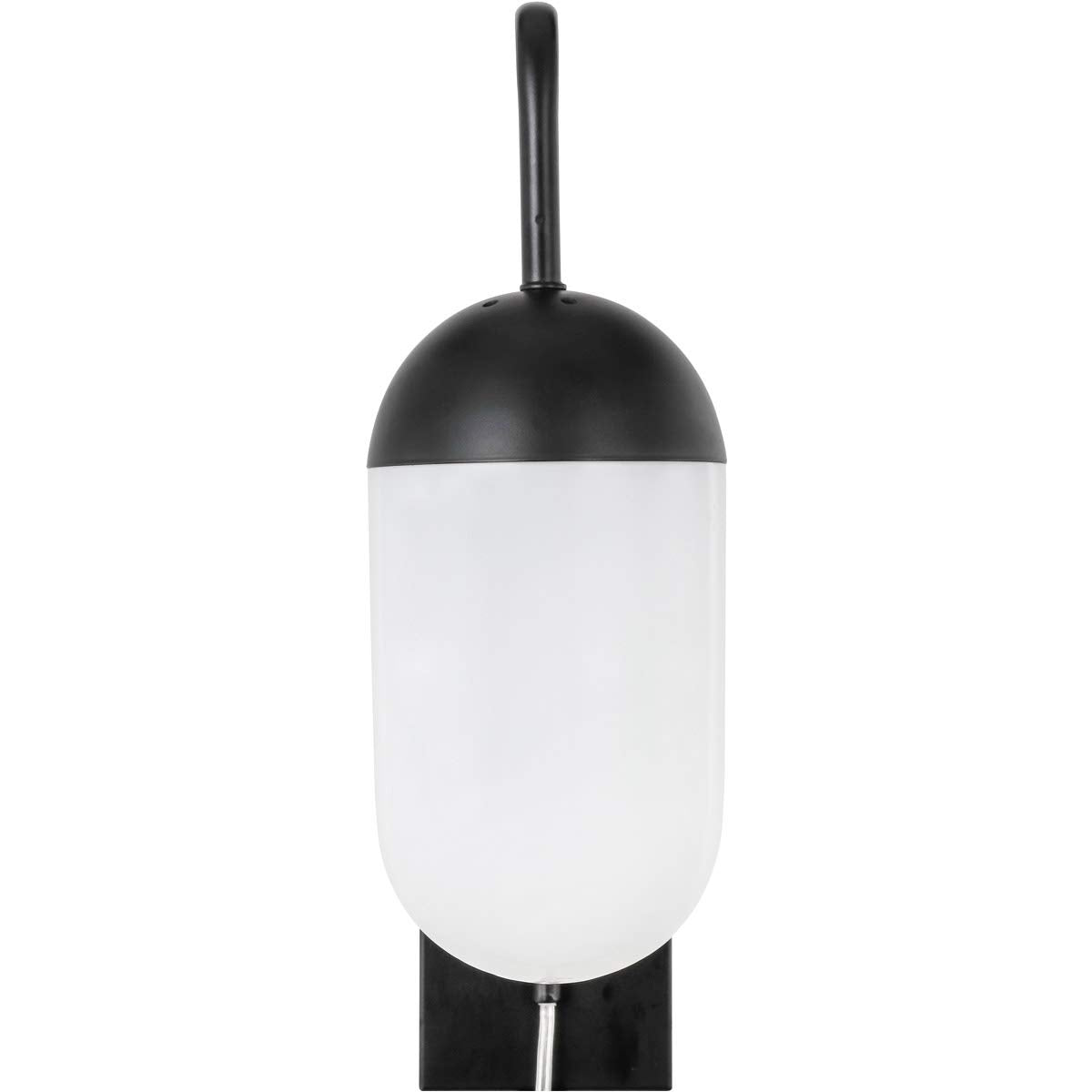 Living District Indoor Modern Home Decorative Bright Ceiling Kace 1 Light Black and Frosted White Glass Wall Sconce