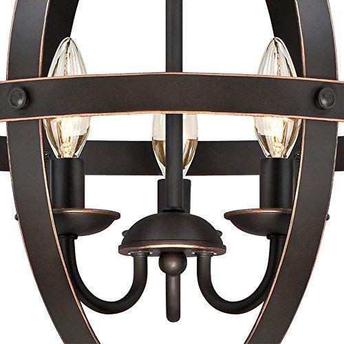 Westinghouse 6341800 Stella Mira Three-Light Pendant, Oil Rubbed Bronze Finish with Highlights