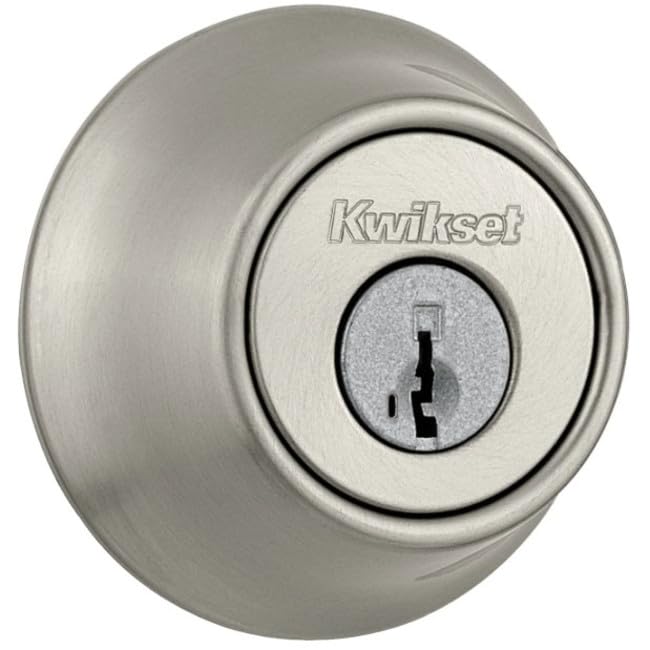 Kwikset 660-S 660 Series Deadbolt Single Cylinder Deadbolt with Smartkey - Satin Nickel