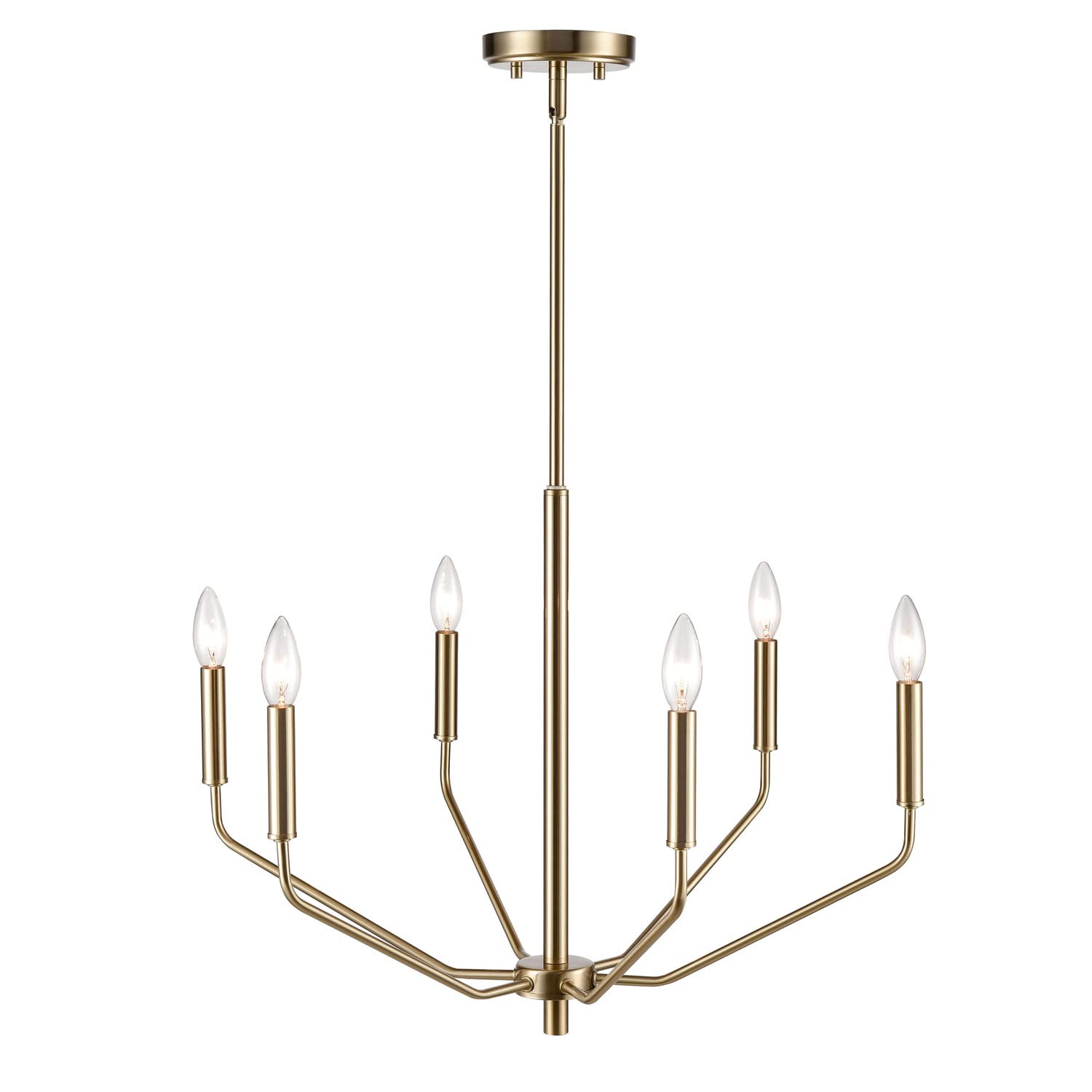 Millennium Lighting Laurell 6 Light Chandelier Ceiling Fixture in Modern Gold