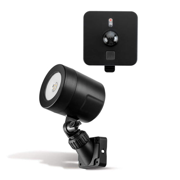 NOVOLINK Wirelessly Connected Black LED Spotlight with Outdoor Motion Sensor