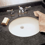 American Standard 495221.222 Ovalyn Ceramic Undermount Oval Bathroom sink, 19.25" L x 16.25" W x 7.18" H, Linen