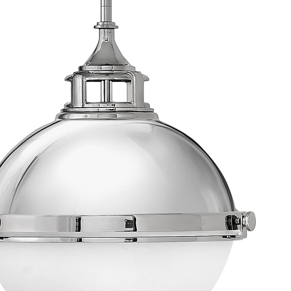 Hinkley Fletcher Collection Two Light Stem Hung Pendant, Polished Nickel