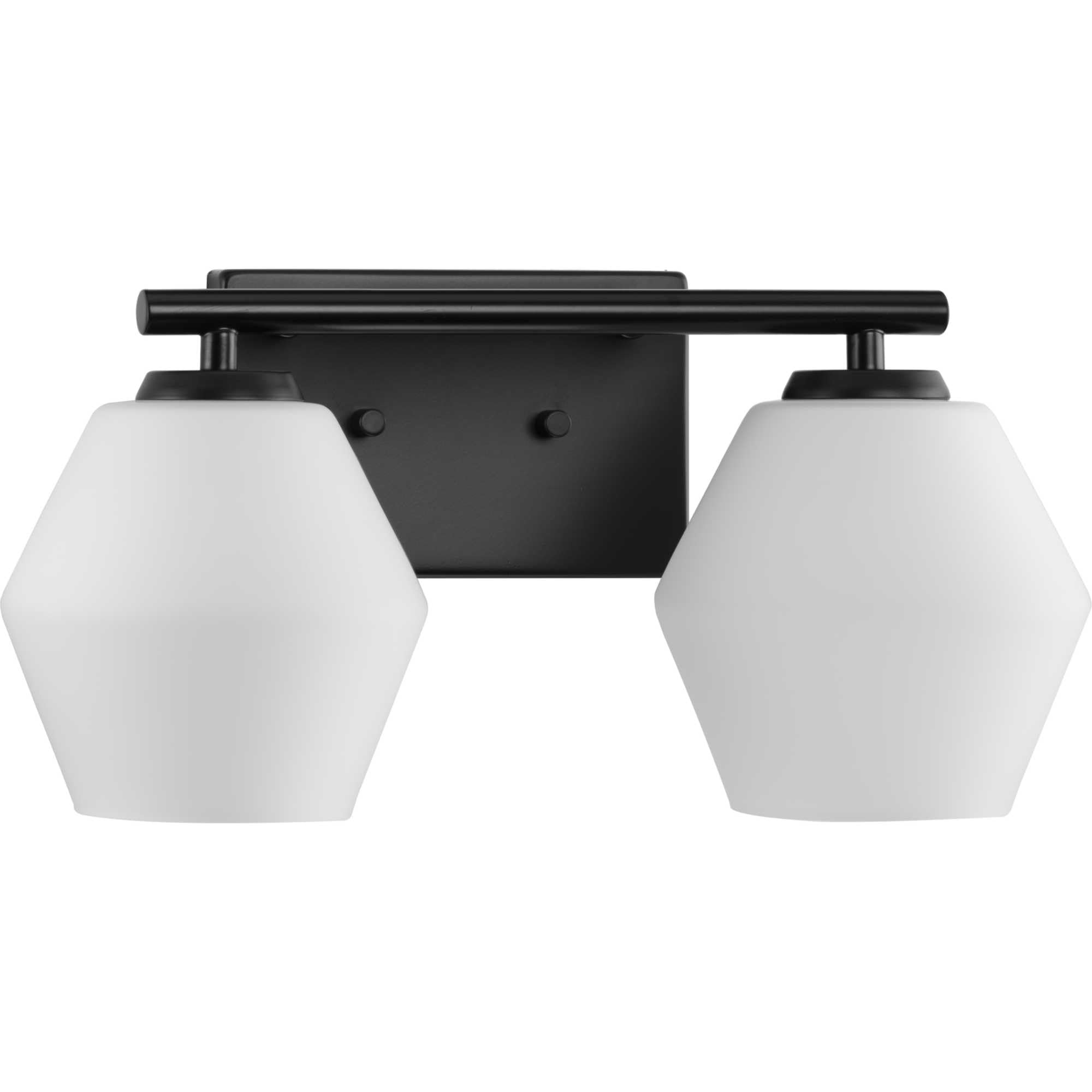 Progress Lighting Copeland Collection Two-Light Matte Black Mid-Century Modern Vanity Light (P300431-31M)