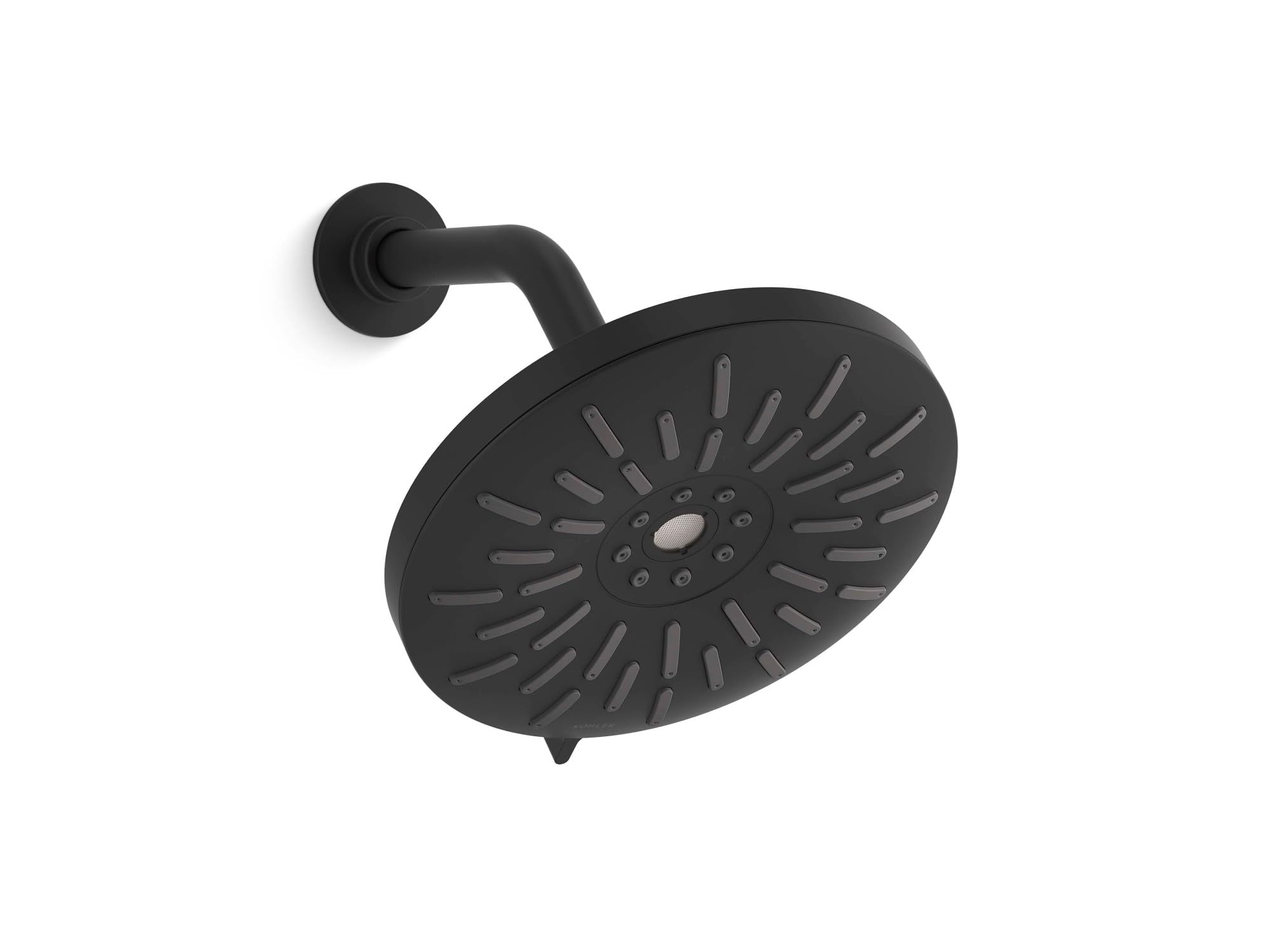 Bellerose 3-Spray Patterns 1.75 GPM 8 in. Wall Mount Fixed Shower Head in Matte Black