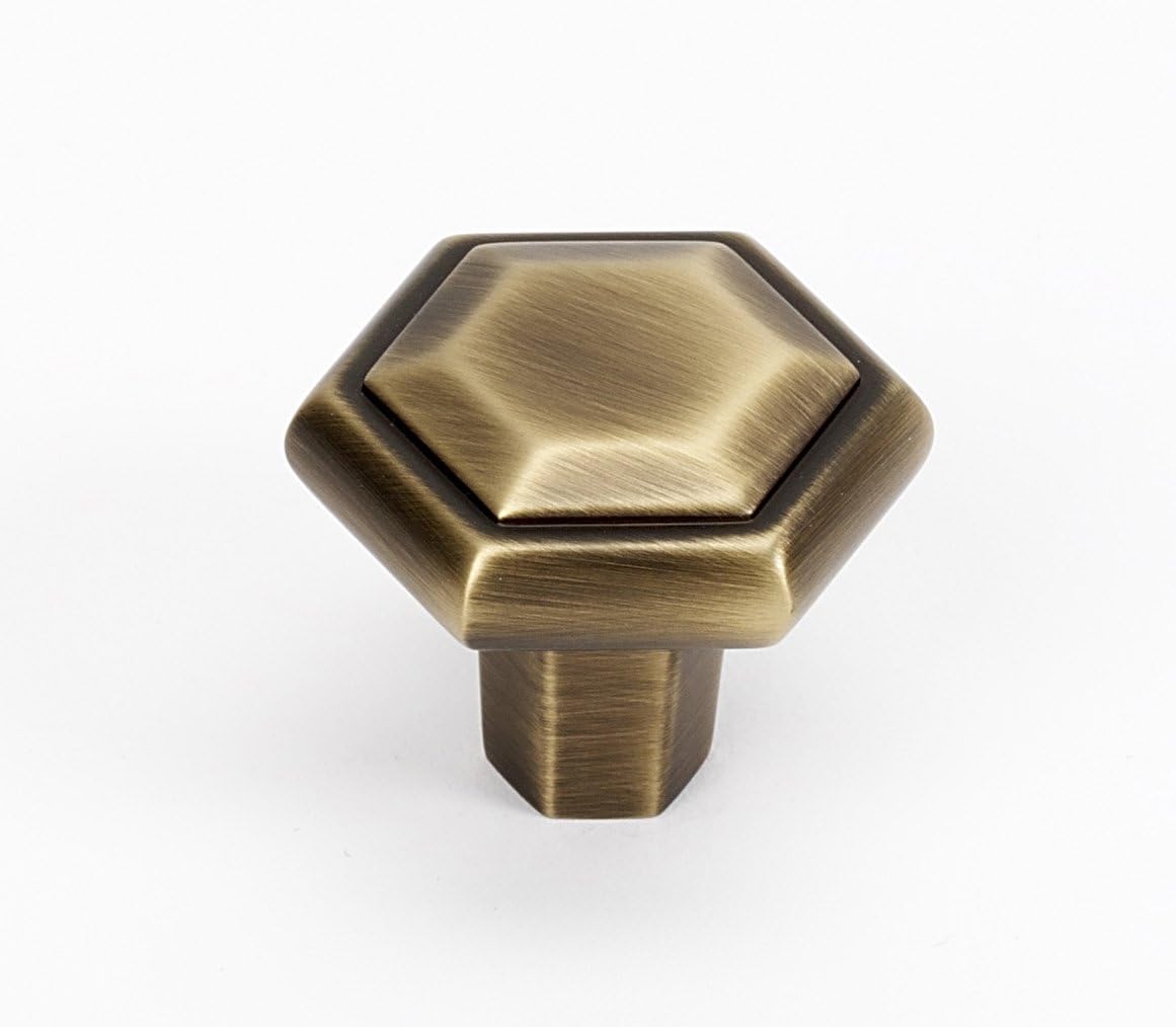 Alno Nicole, 1 1/8" Knob, UNLACQUERED Brass