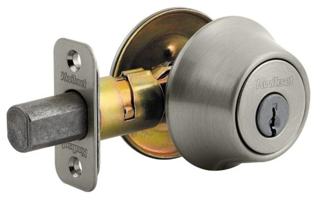 Kwikset 660-S 660 Series Deadbolt Single Cylinder Deadbolt with Smartkey - Satin Nickel