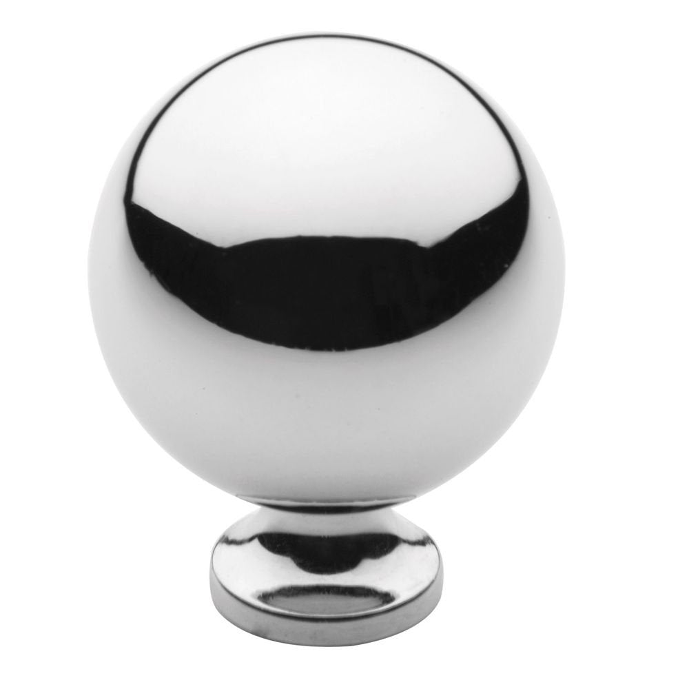 Baldwin 4961260 Round Cabinet Knob in Bright Chrome