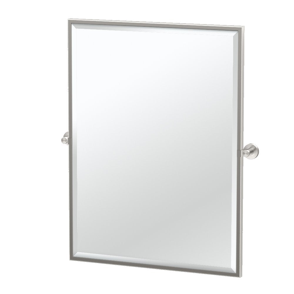 Gatco 4649FS Framed Rectangle Mirror, Satin Nickel