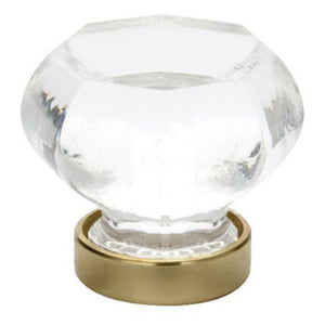 Old Town Crystal Knob Finish: French Antique Brass, Size: 1.25" H x 1.25" W x 1.13" D