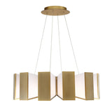 Modern Forms PD-75934-AB Contemporary Modern LED Pendant from Chronos Collection Finish, 34.00 inches, Black/Aged Brass