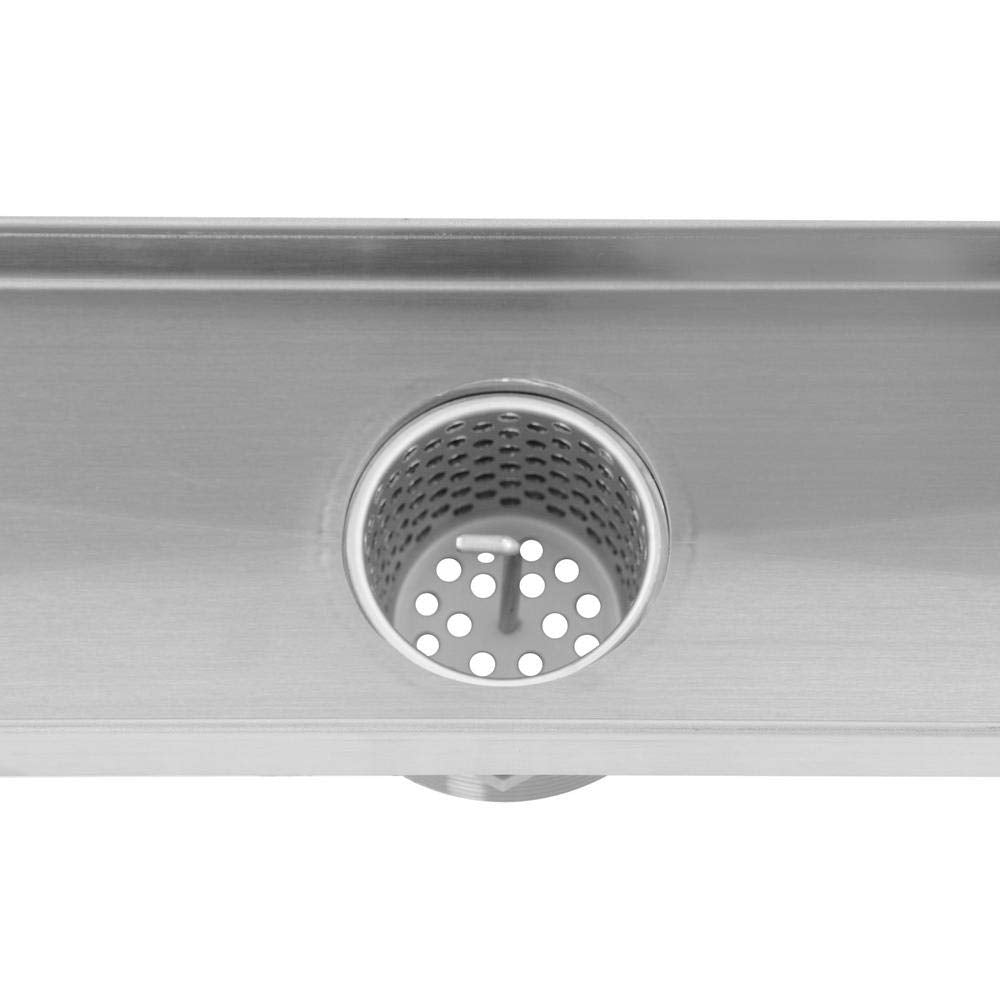 Designline 32 in. Linear Shower Drain Tile-in Grate in Stainless Steel